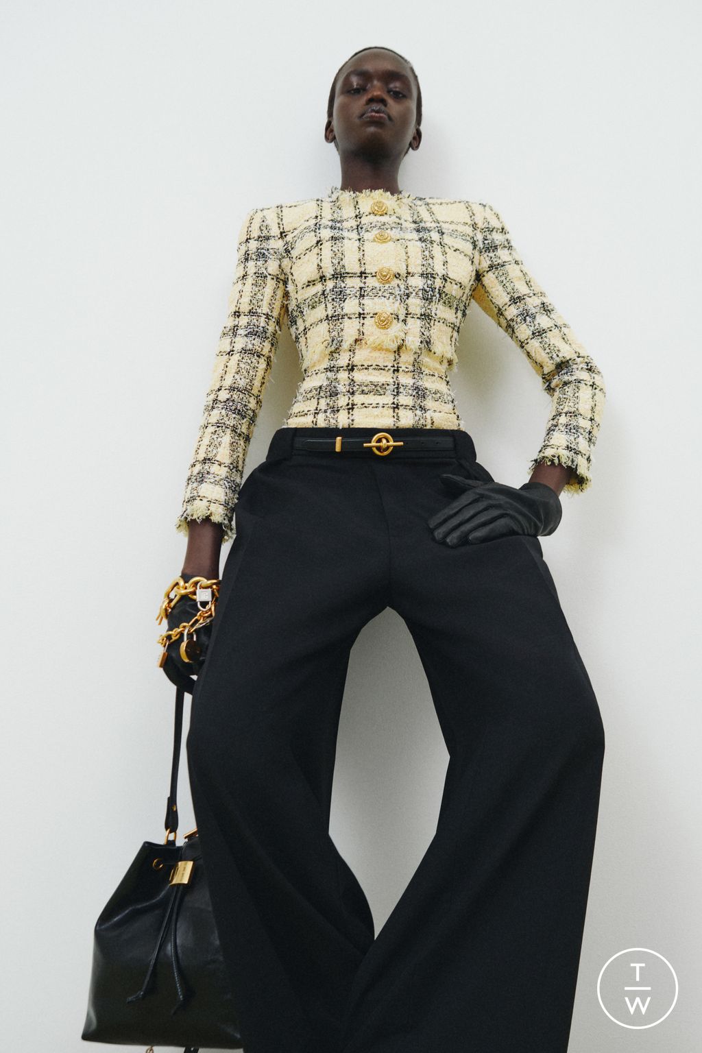 Fashion Week Paris Resort 2026 look 36 from the Balmain collection womenswear