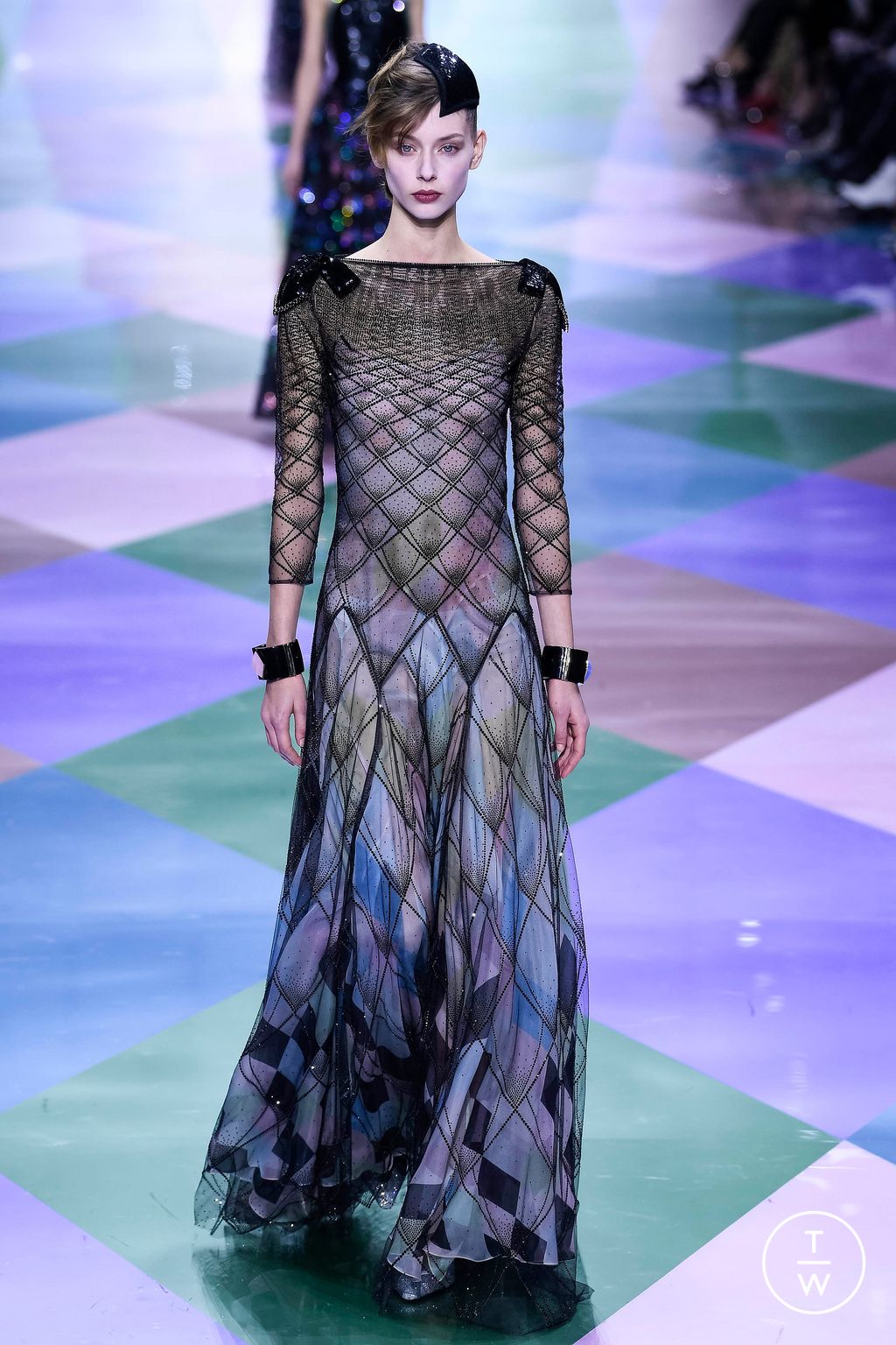 Fashion Week Paris Spring/Summer 2023 look 69 from the Giorgio Armani Privé collection couture