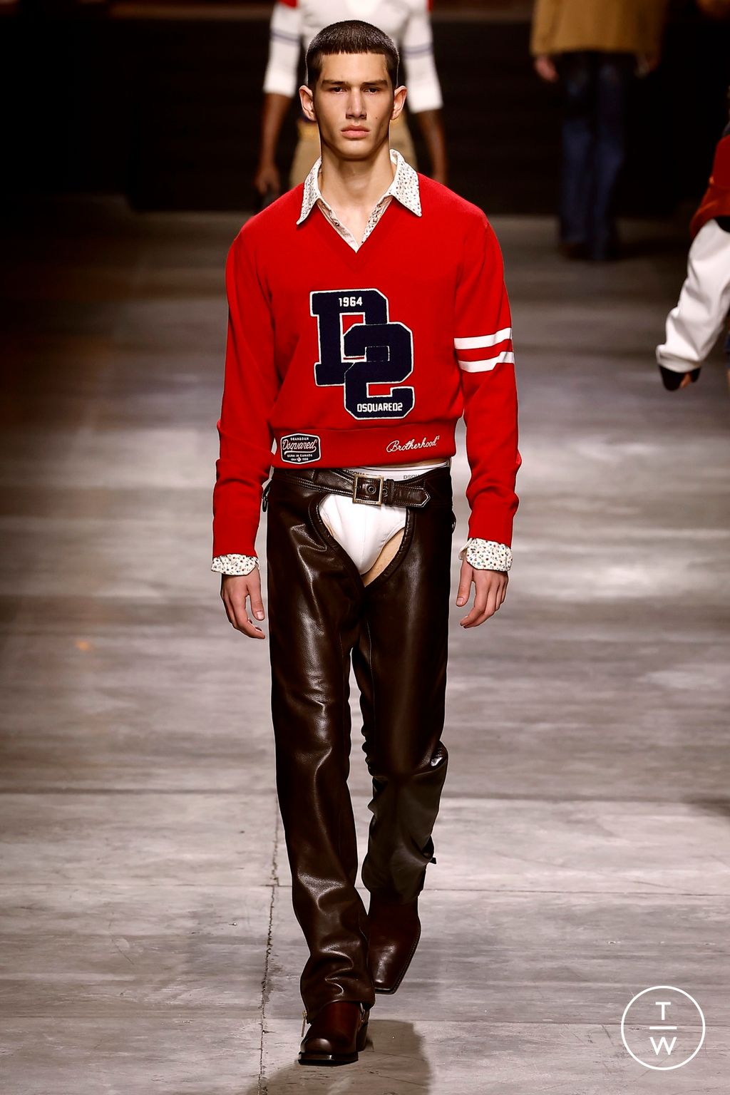 Fashion Week Milan Fall/Winter 2023 look 24 from the Dsquared2 collection menswear