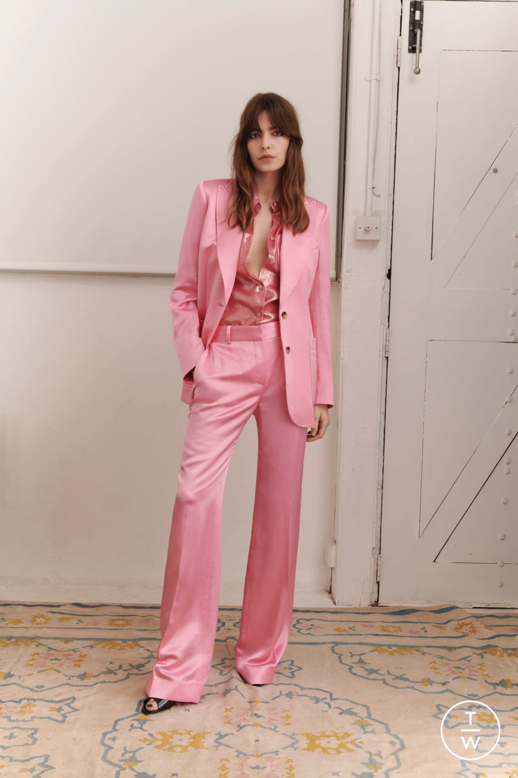 Fashion Week London Pre-Fall 2020 look 6 from the Bella Freud collection 女装