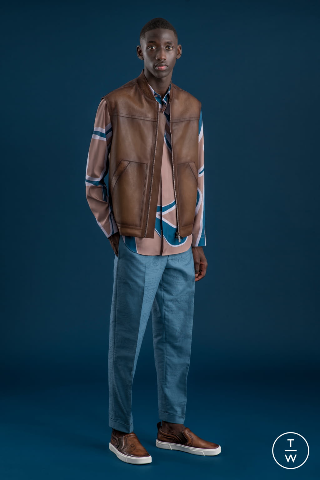 Fashion Week Milan Spring/Summer 2022 look 12 from the Berluti collection menswear