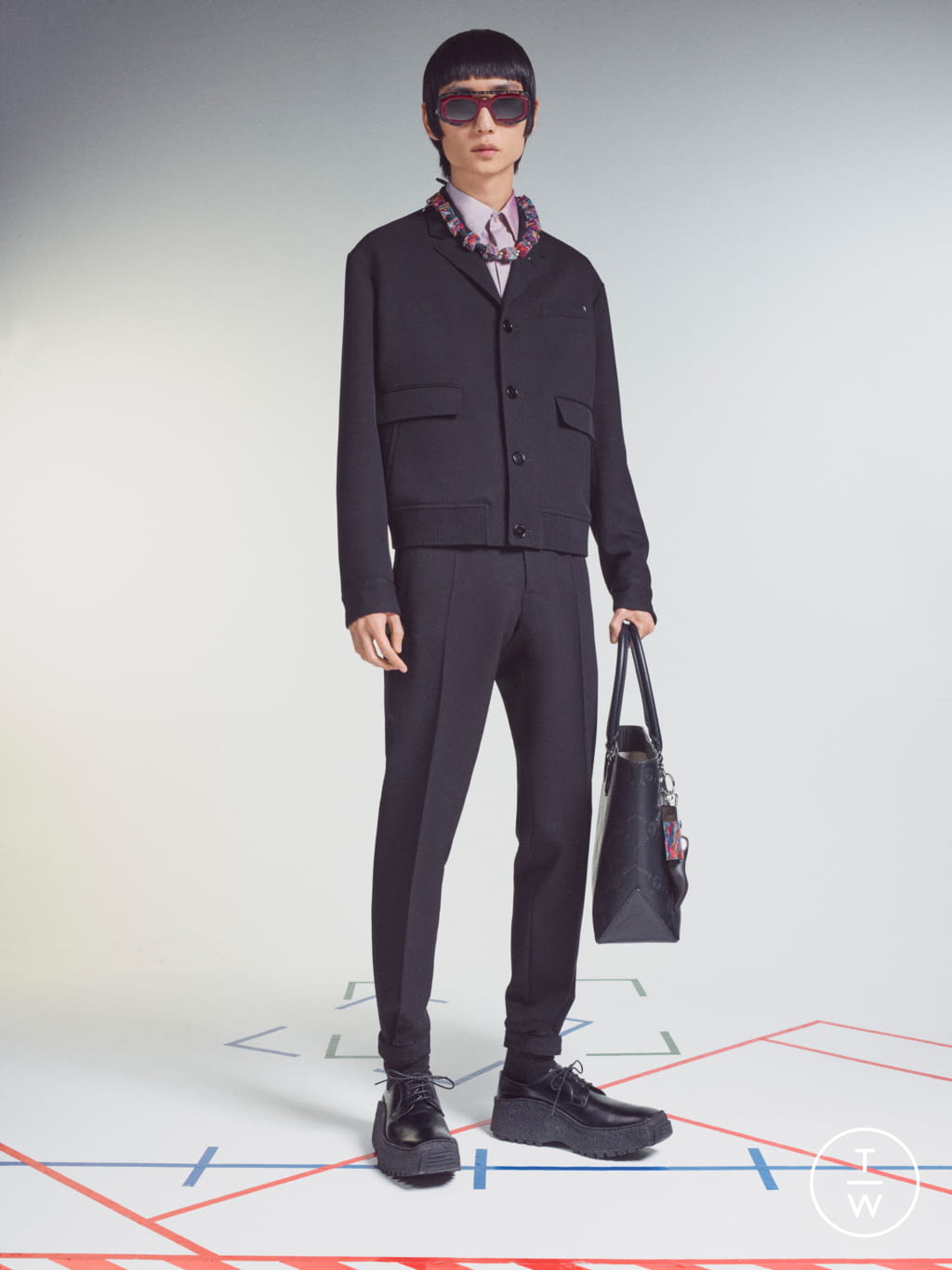 Fashion Week Paris Fall/Winter 2021 look 21 from the Berluti collection 男装