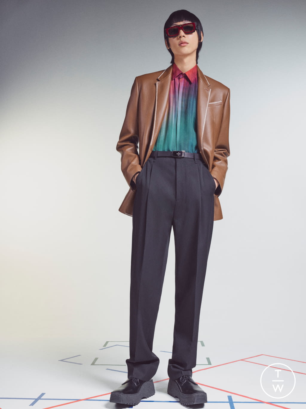 Fashion Week Paris Fall/Winter 2021 look 23 from the Berluti collection menswear