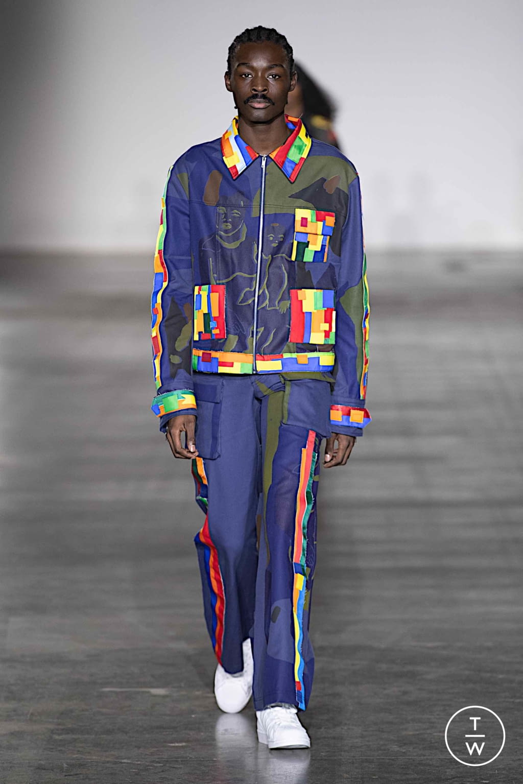 Fashion Week London Fall/Winter 2020 look 13 from the Bethany Williams collection 男装