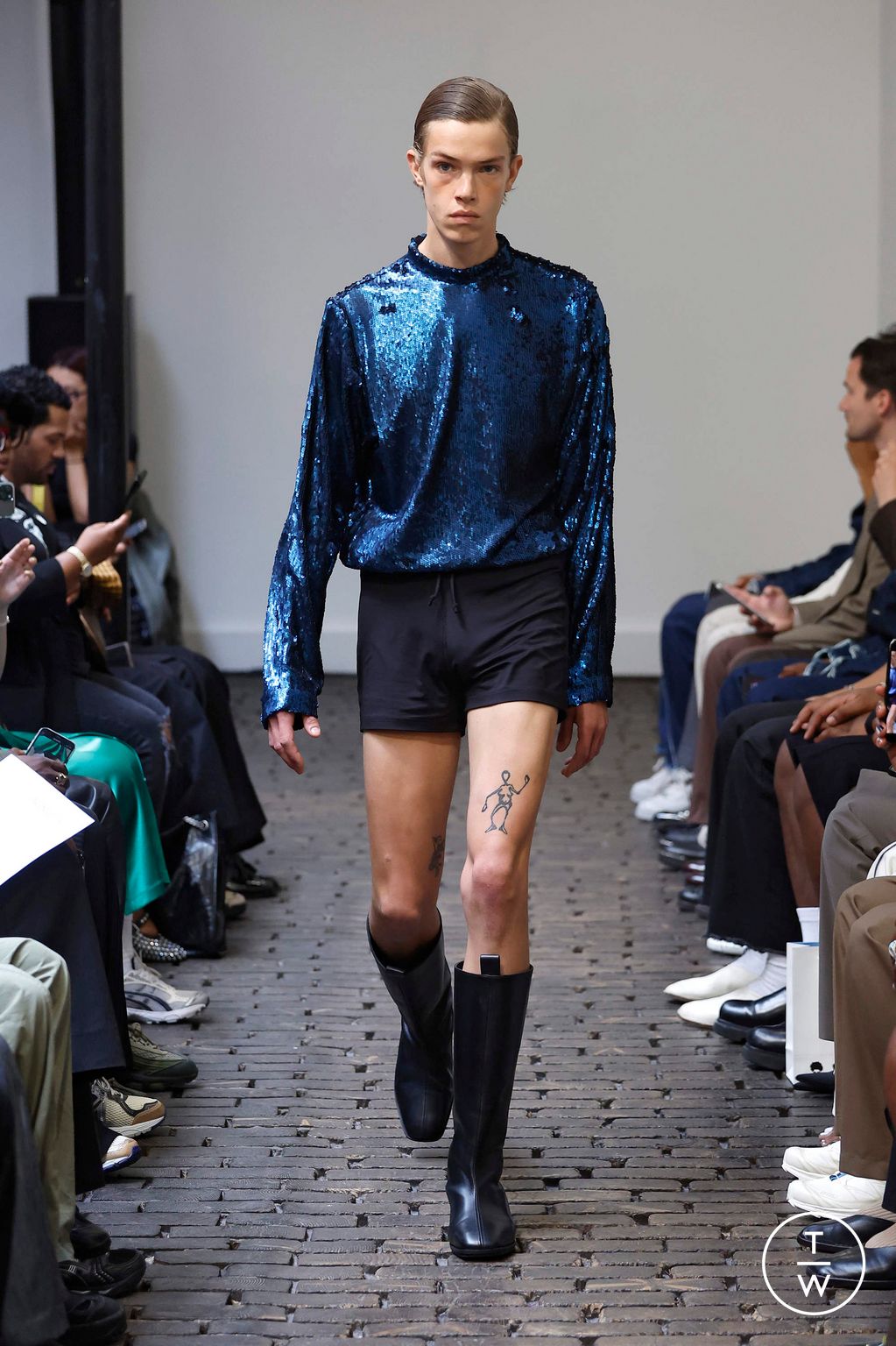 Fashion Week Paris Spring-Summer 2025 look 11 from the Bianca Saunders collection menswear