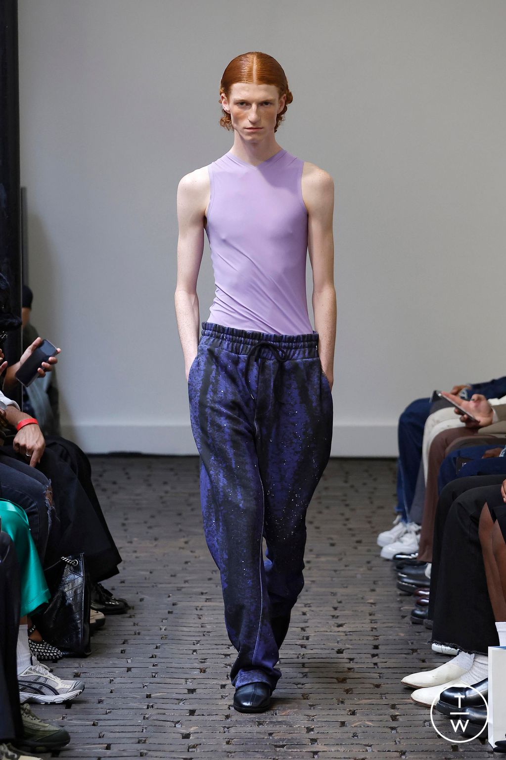 Fashion Week Paris Spring/Summer 2025 look 12 from the Bianca Saunders collection menswear