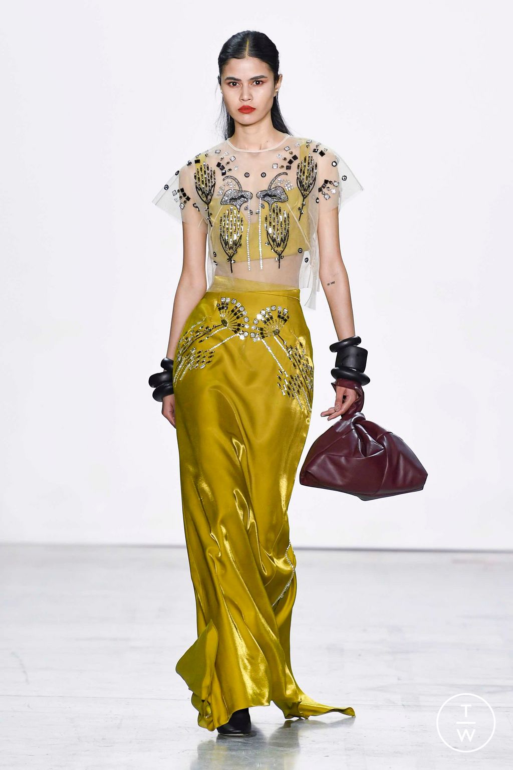 Fashion Week New York Fall/Winter 2023 look 23 de la collection Bibhu Mohapatra womenswear