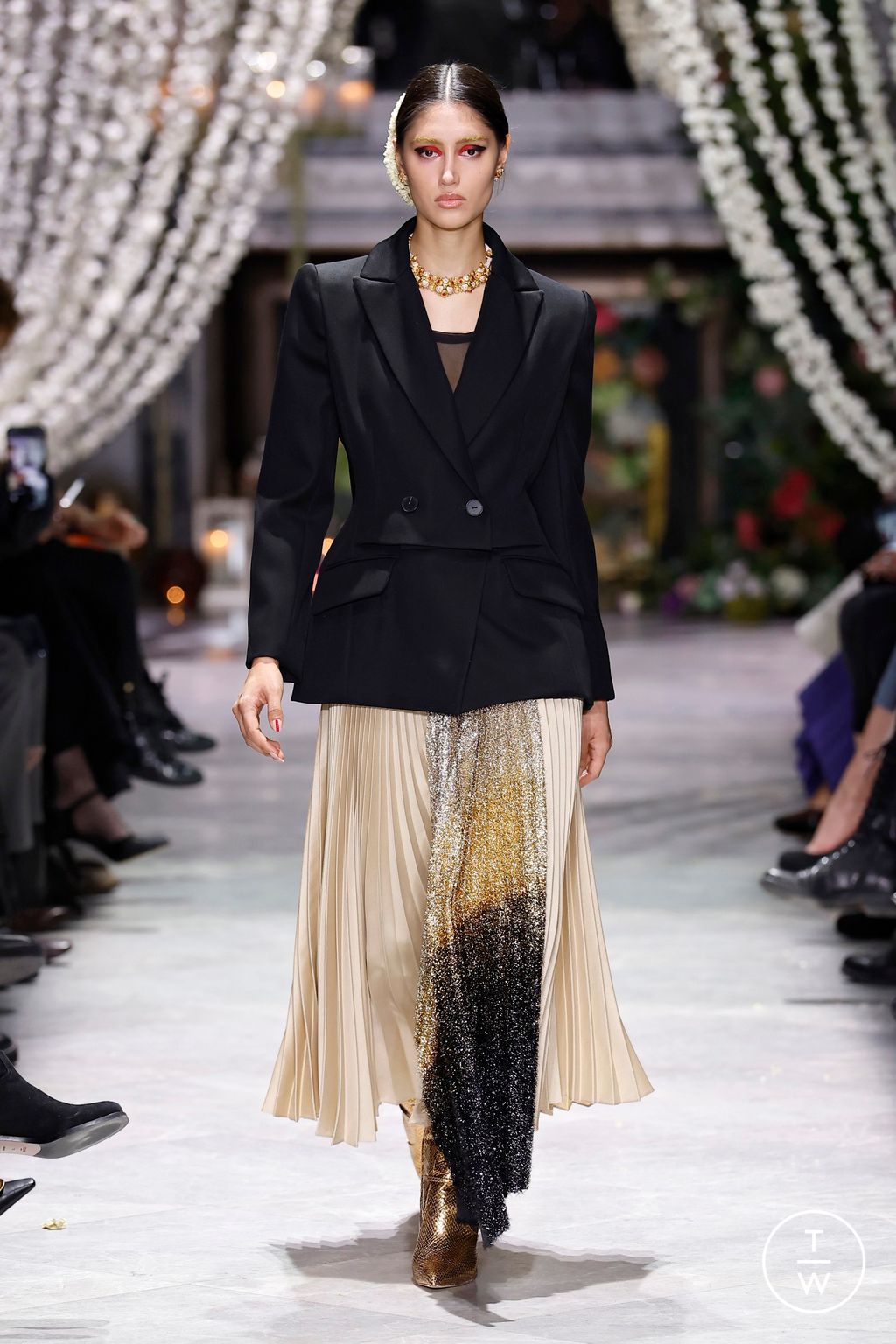 Fashion Week New York Fall/Winter 2025 look 12 from the Bibhu Mohapatra collection womenswear