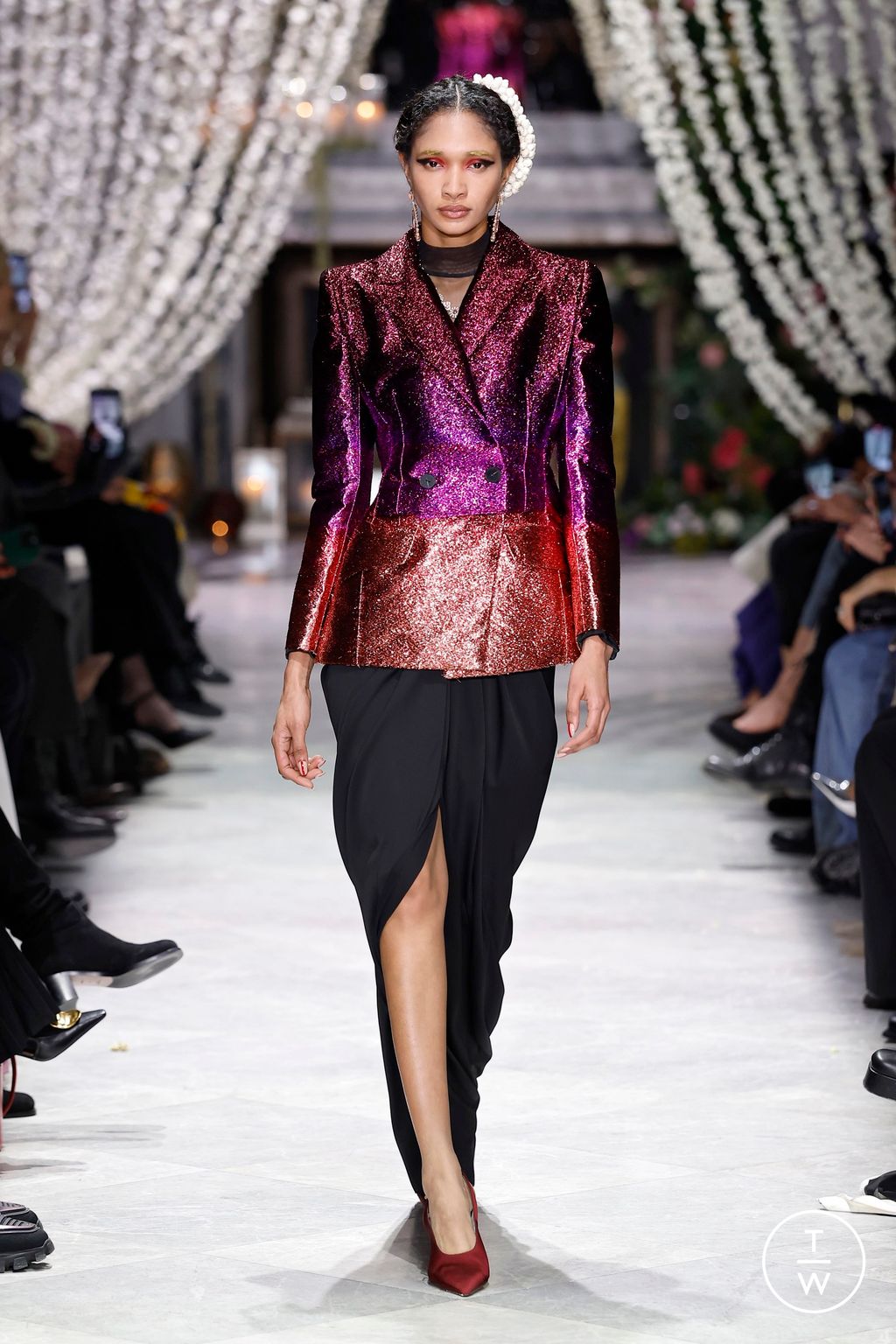 Fashion Week New York Fall/Winter 2025 look 15 from the Bibhu Mohapatra collection womenswear
