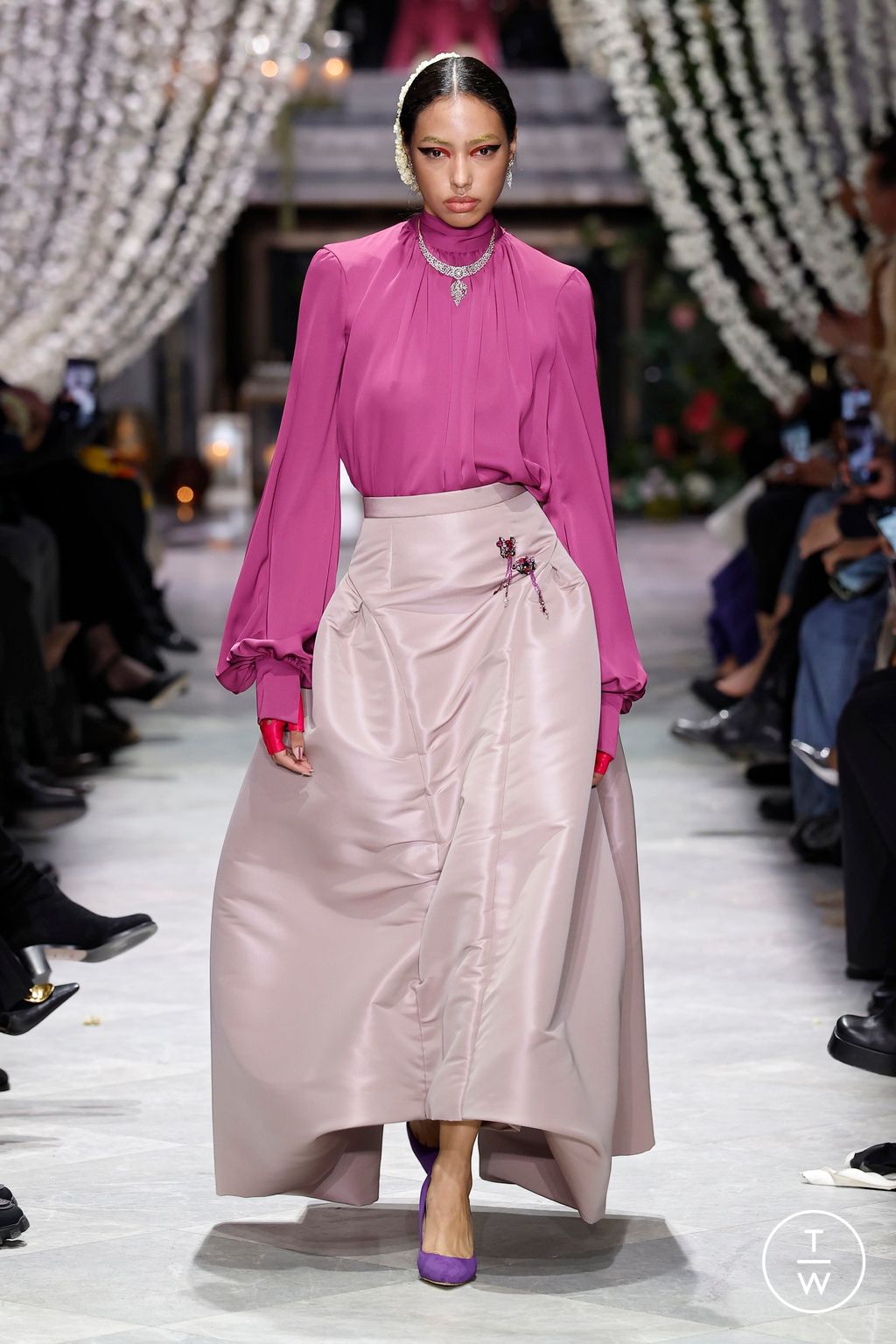 Fashion Week New York Fall/Winter 2025 look 17 from the Bibhu Mohapatra collection womenswear