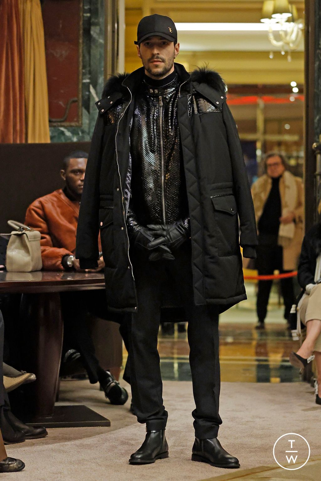 Fashion Week Milan Fall/Winter 2024 look 11 from the Billionaire collection menswear