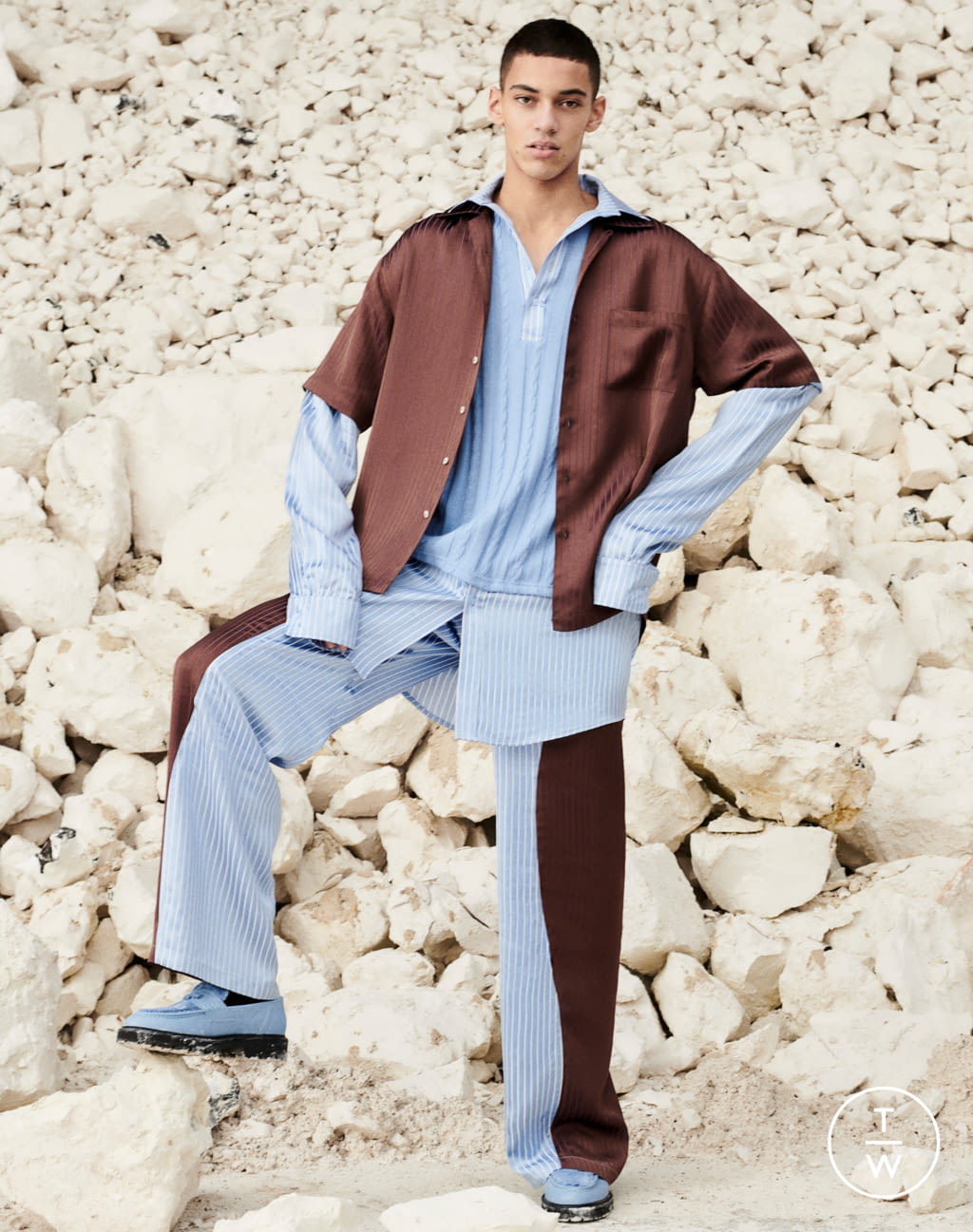 Fashion Week Paris Fall/Winter 2021 look 4 from the Bluemarble collection menswear