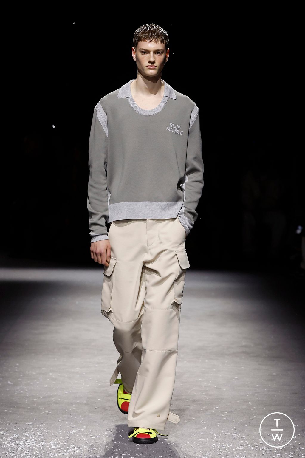 Fashion Week Paris Spring-Summer 2025 look 14 from the Bluemarble collection menswear