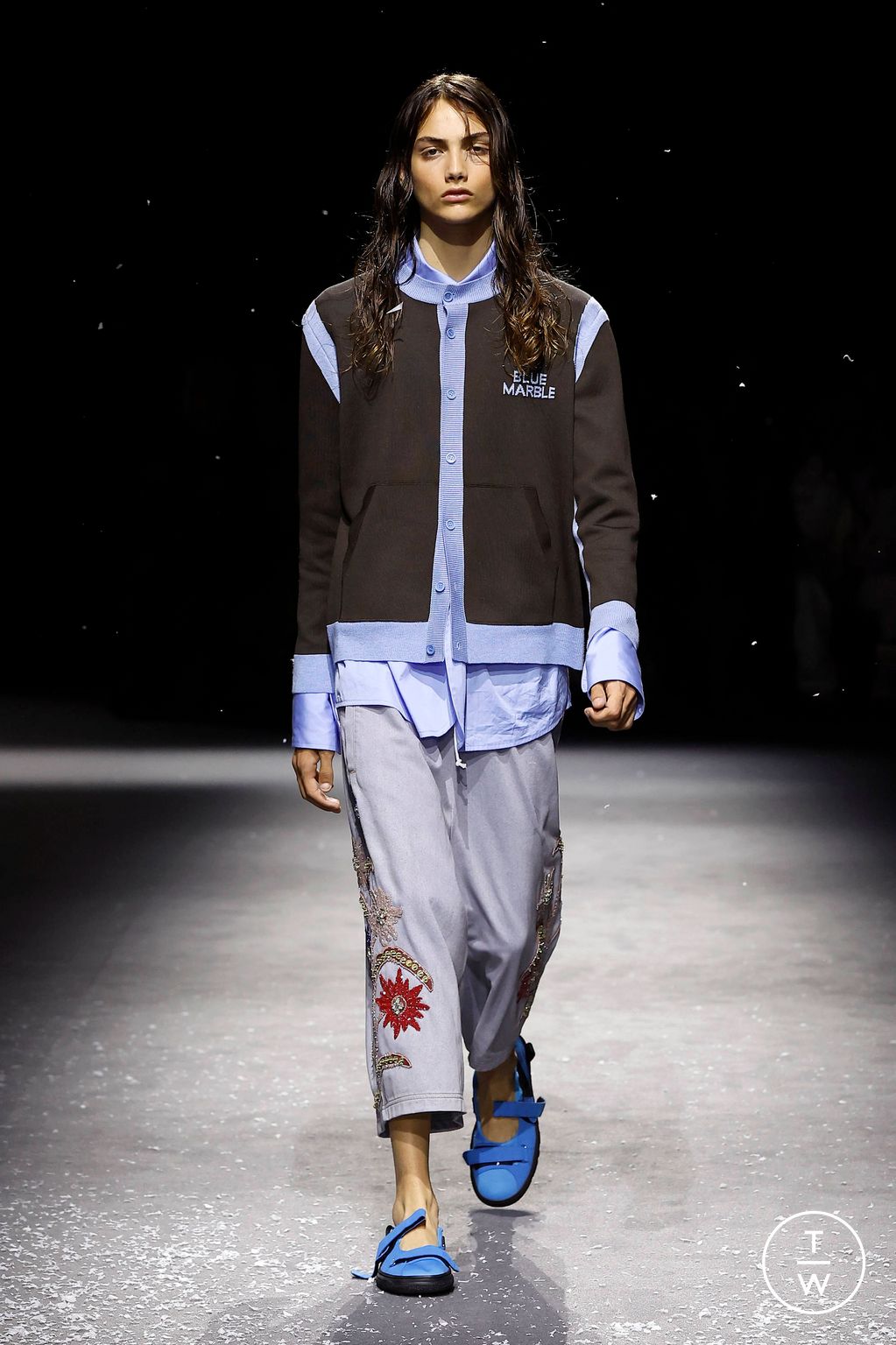 Fashion Week Paris Spring-Summer 2025 look 21 from the Bluemarble collection menswear