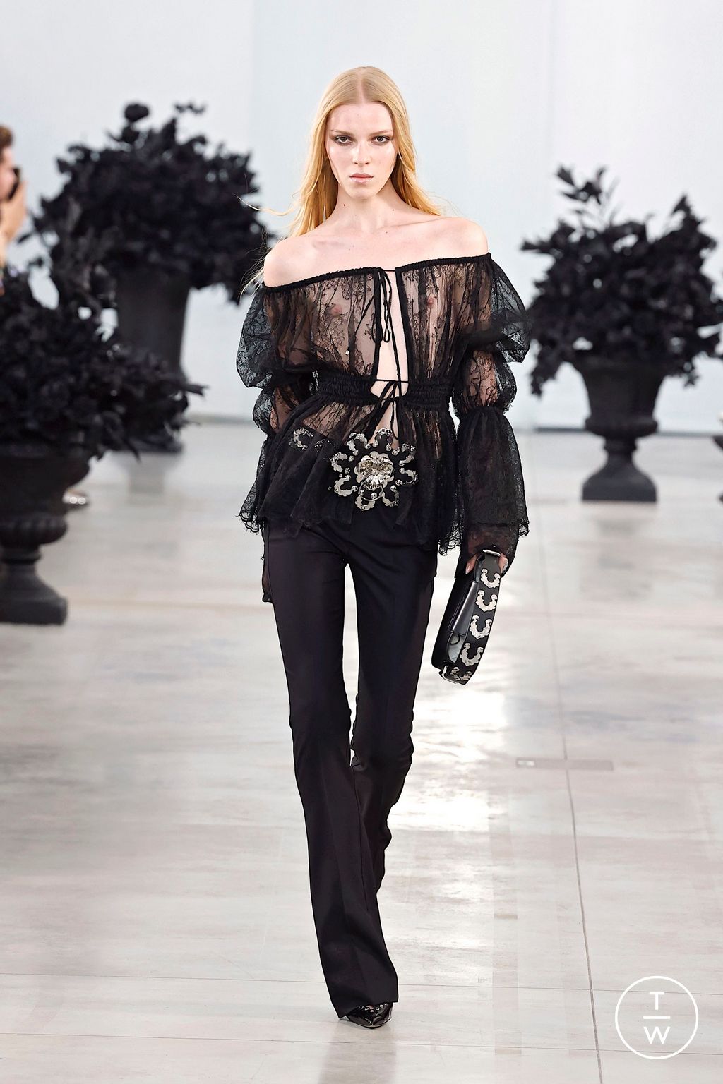 Fashion Week Milan Fall/Winter 2025 look 5 from the Blumarine collection womenswear