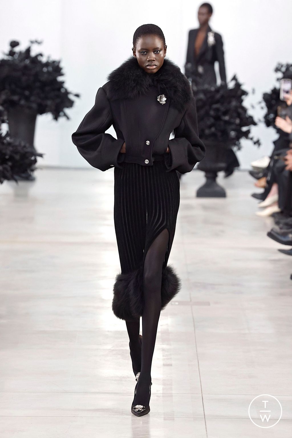 Fashion Week Milan Fall/Winter 2025 look 6 from the Blumarine collection womenswear