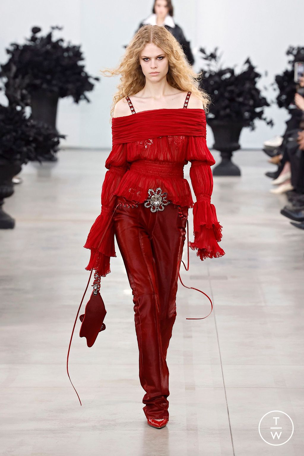 Fashion Week Milan Fall/Winter 2025 look 12 from the Blumarine collection womenswear