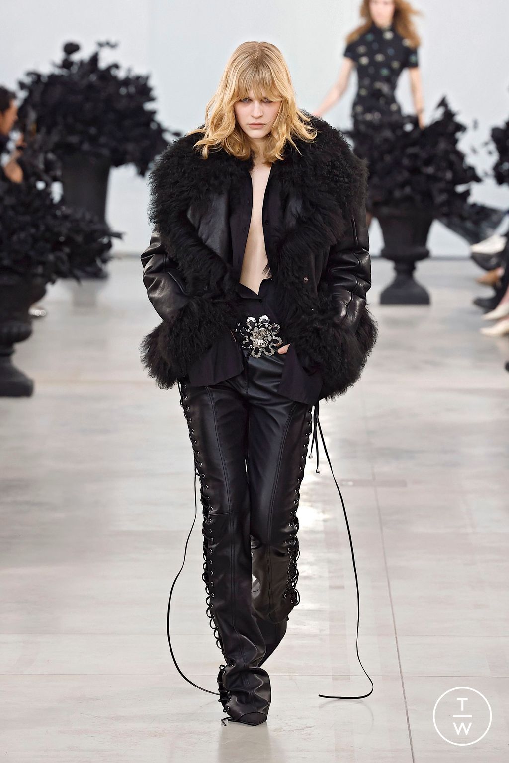 Fashion Week Milan Fall/Winter 2025 look 25 from the Blumarine collection womenswear