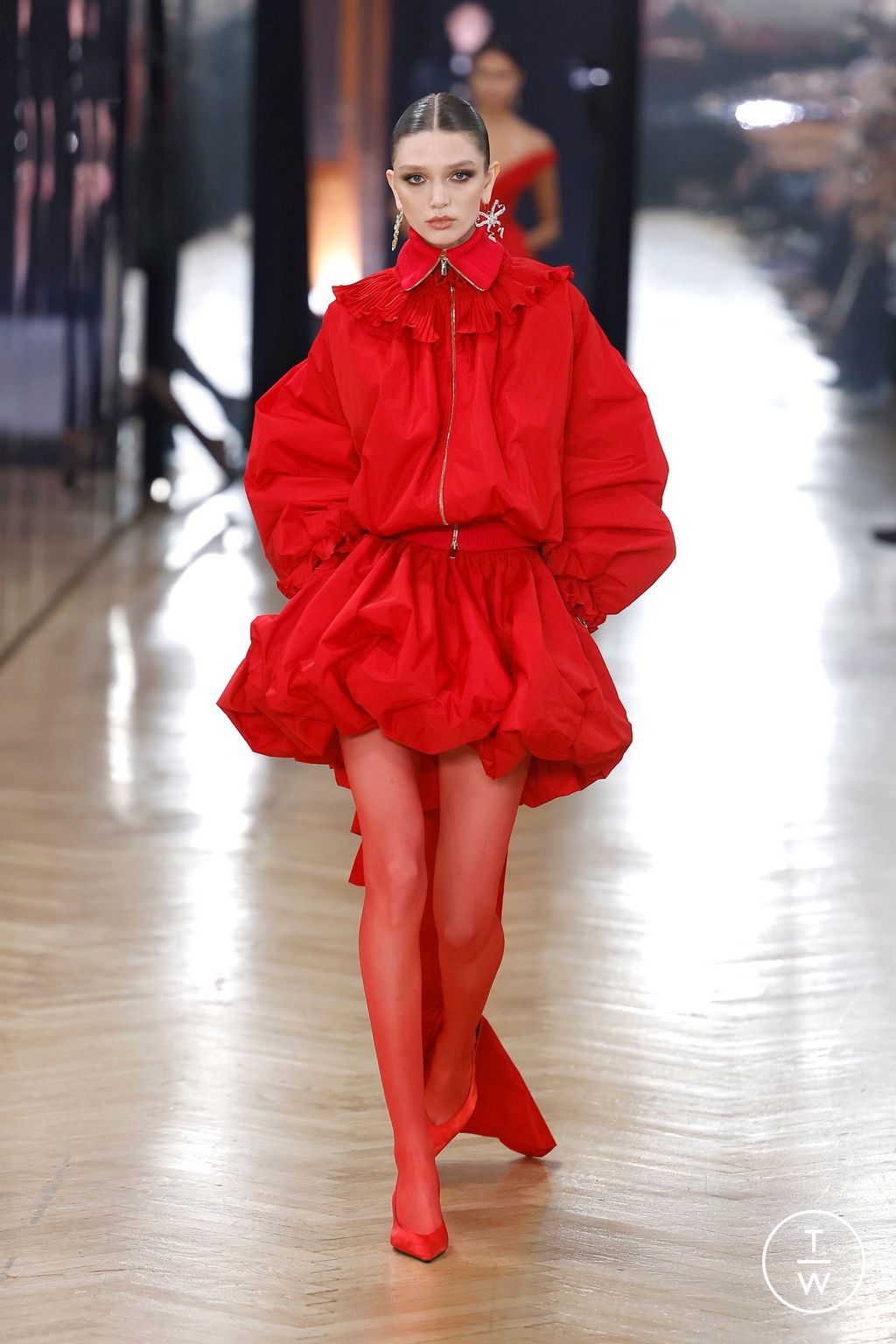 Fashion Week Milan Fall/Winter 2026 look 8 de la collection Blumarine womenswear