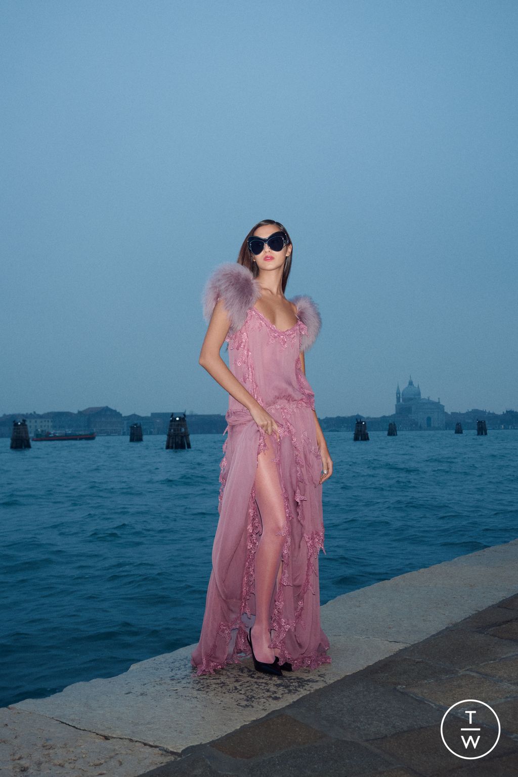 Fashion Week Paris Pre-Fall 2026 look 17 from the Blumarine collection womenswear