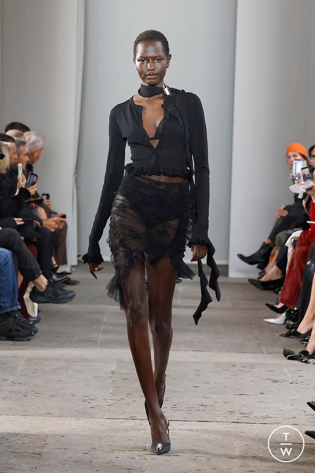 Fashion Week Milan Spring/Summer 2026 look 6 from the Blumarine collection womenswear