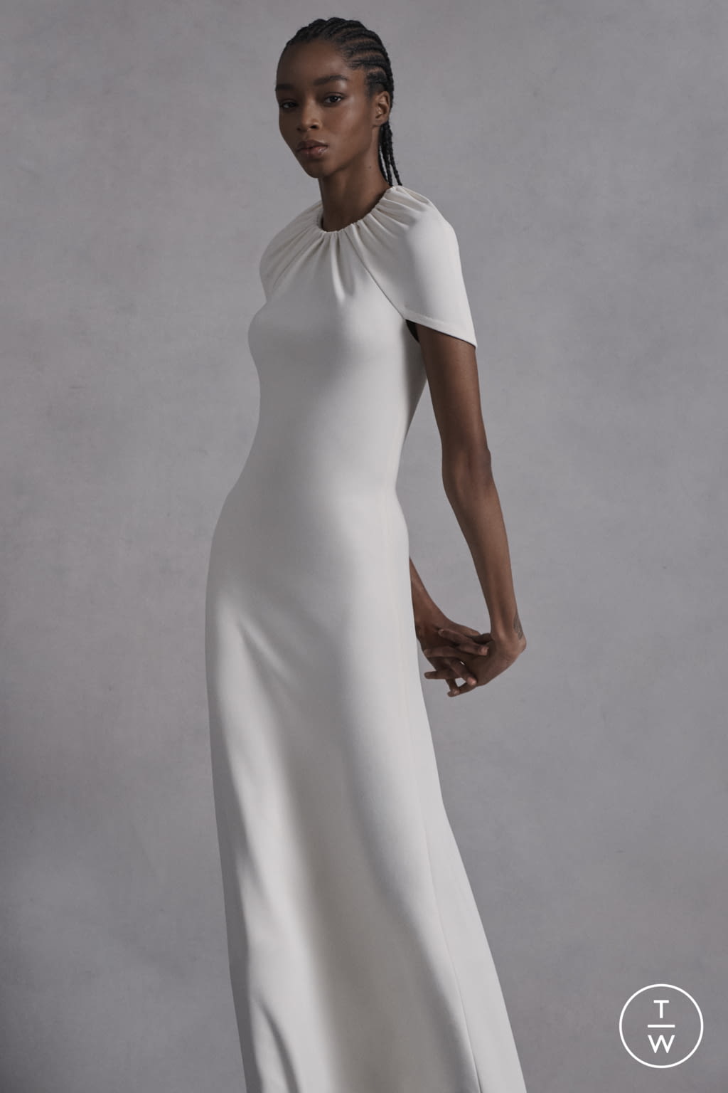 Fashion Week New York Pre-Fall 2022 look 10 from the Brandon Maxwell collection womenswear