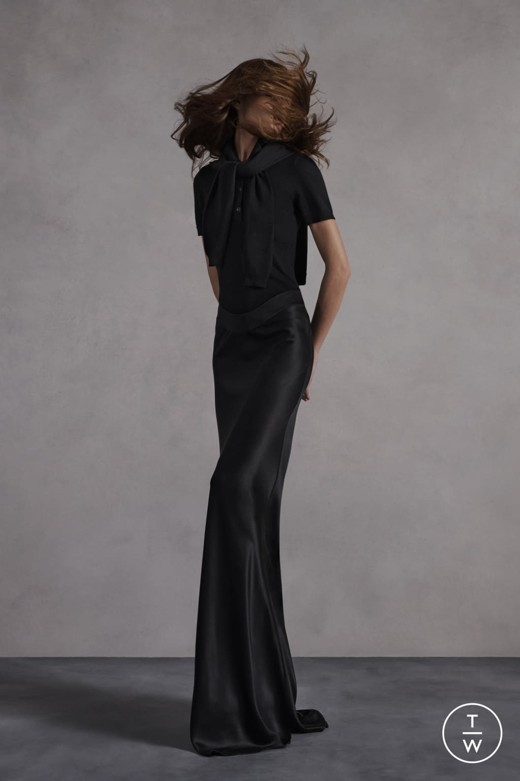 Fashion Week New York Pre-Fall 2022 look 12 from the Brandon Maxwell collection womenswear
