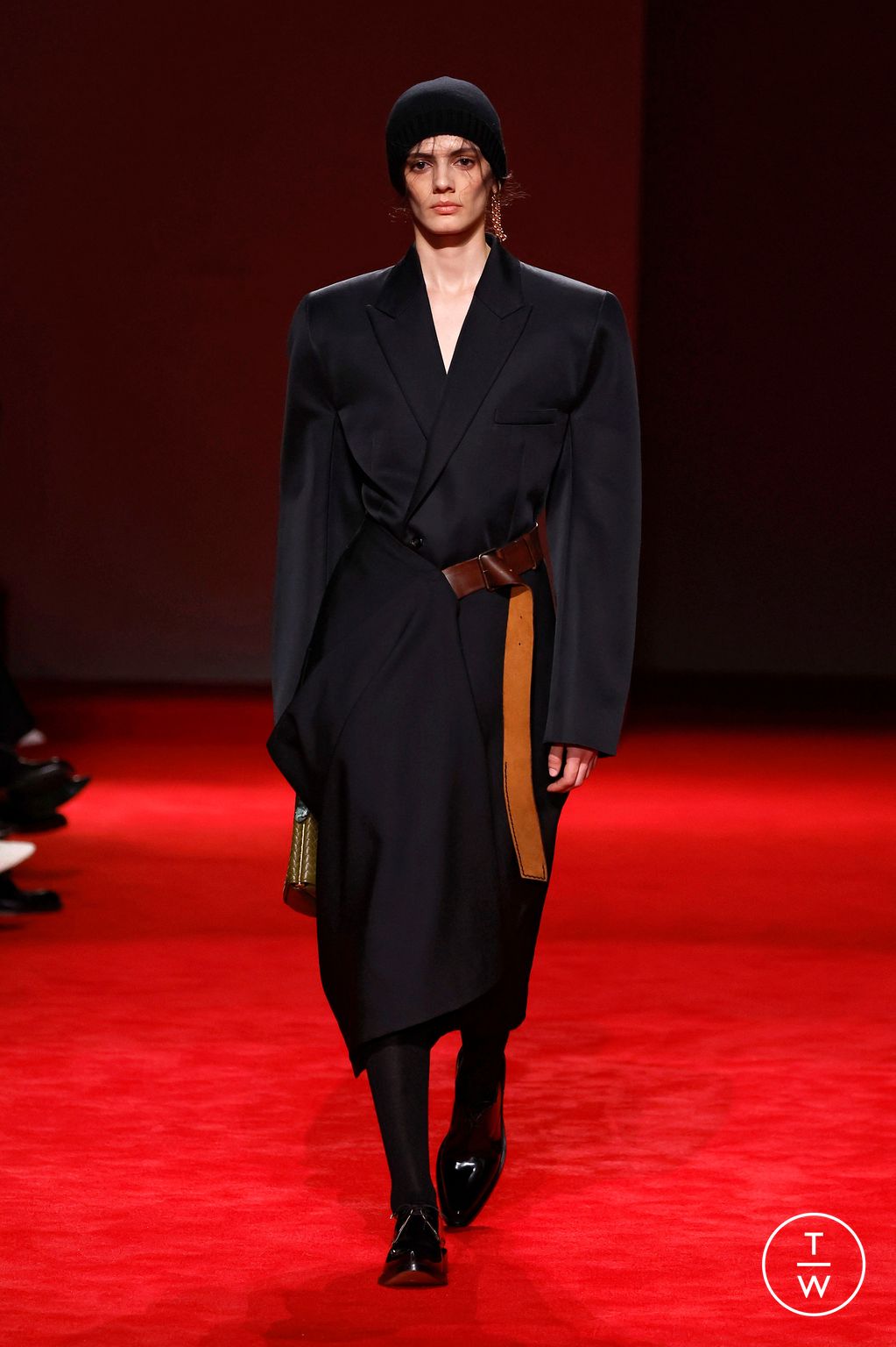 Fashion Week Milan Fall/Winter 2026 look 3 from the Bottega Veneta collection womenswear