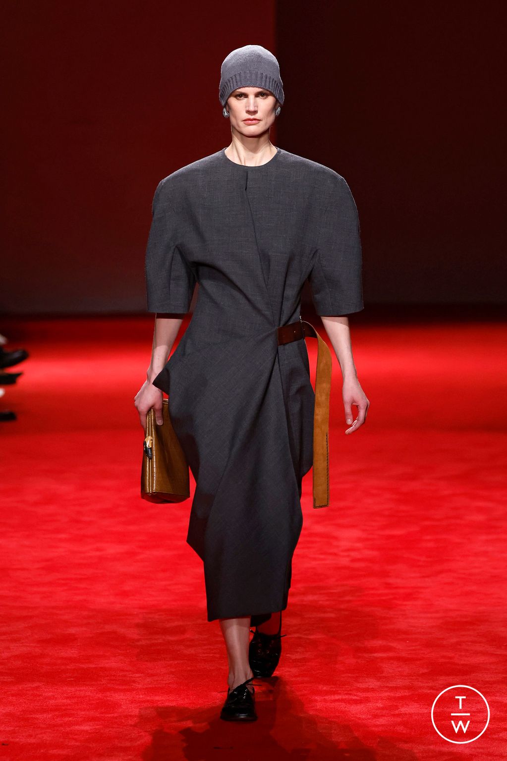 Fashion Week Milan Fall/Winter 2026 look 4 from the Bottega Veneta collection womenswear