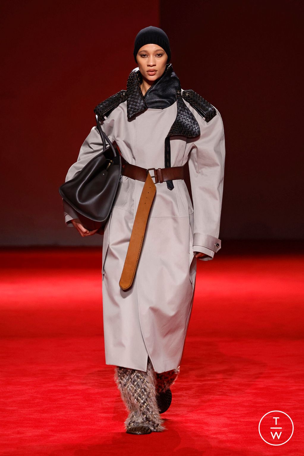 Fashion Week Milan Fall/Winter 2026 look 12 from the Bottega Veneta collection womenswear