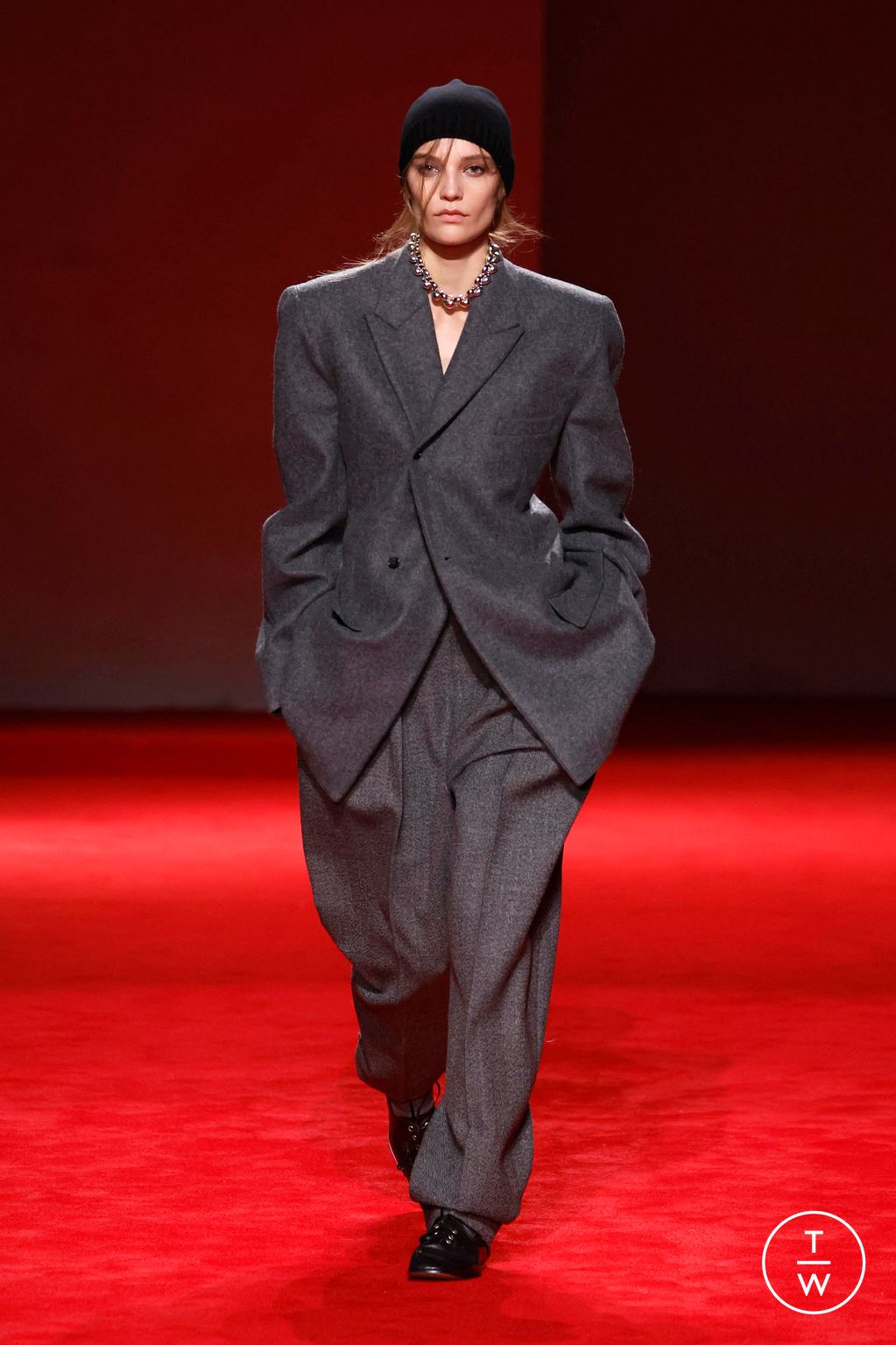 Fashion Week Milan Fall/Winter 2026 look 22 de la collection Bottega Veneta womenswear
