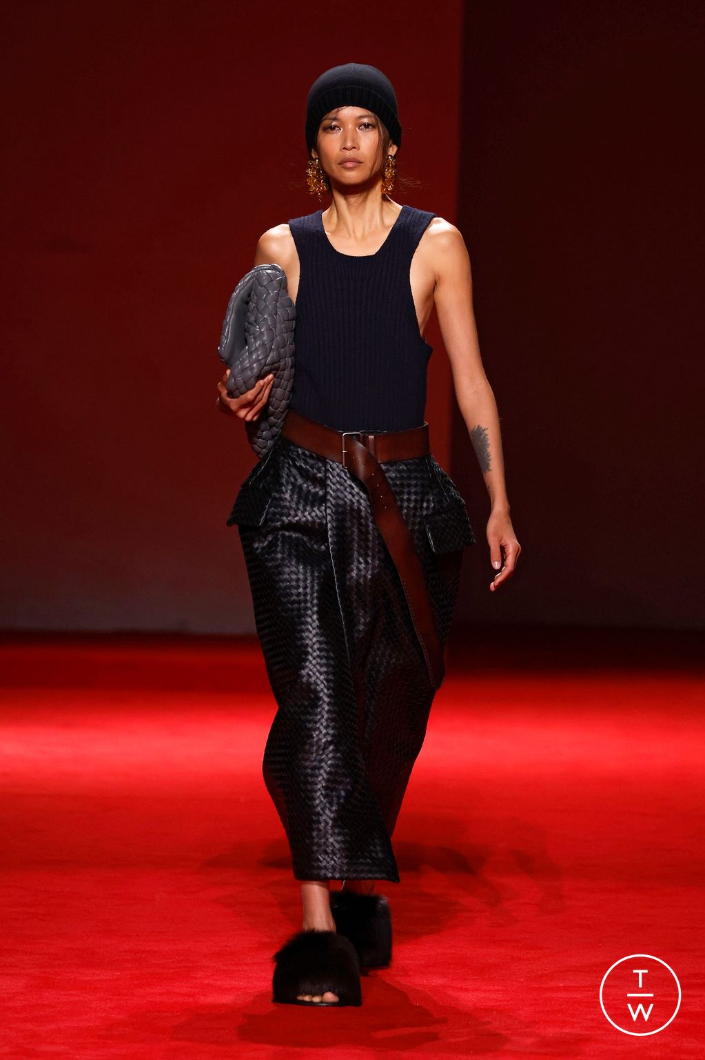 Fashion Week Milan Fall/Winter 2026 look 57 from the Bottega Veneta collection womenswear