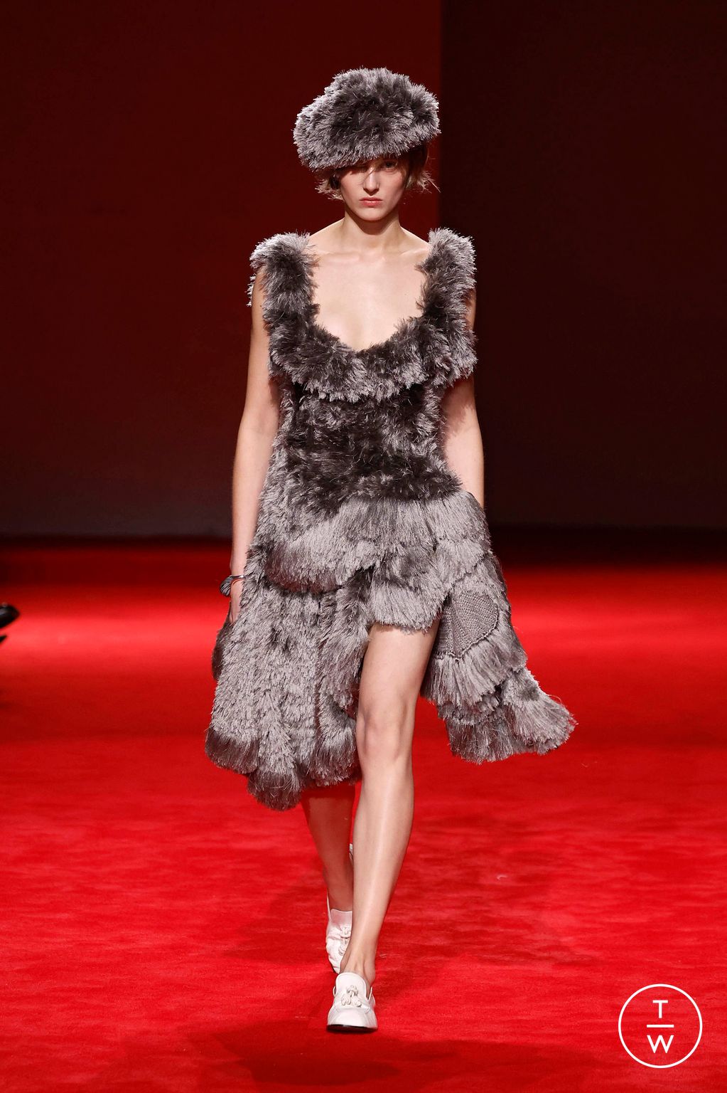 Fashion Week Milan Fall/Winter 2026 look 70 from the Bottega Veneta collection womenswear