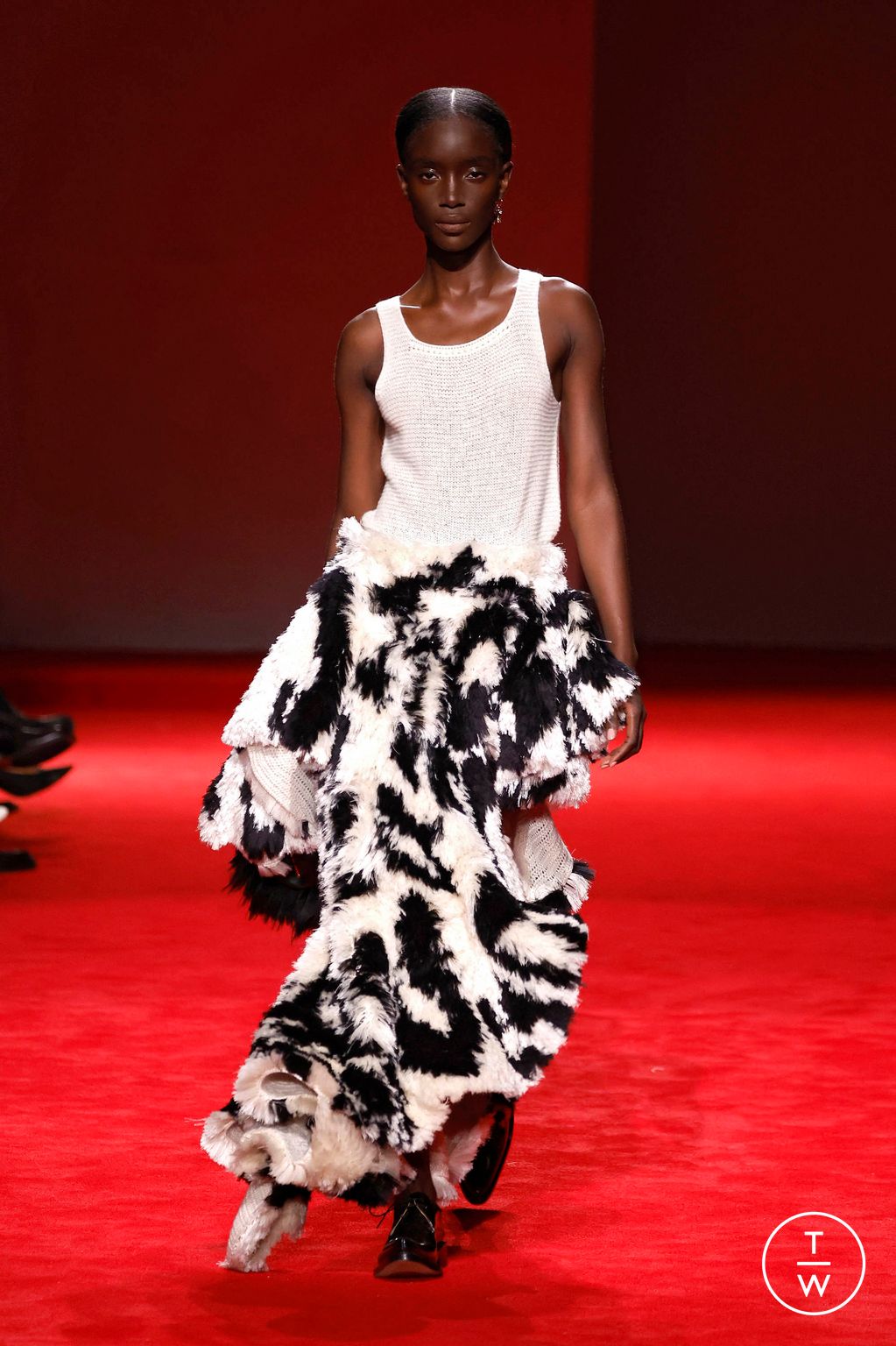 Fashion Week Milan Fall/Winter 2026 look 71 from the Bottega Veneta collection womenswear