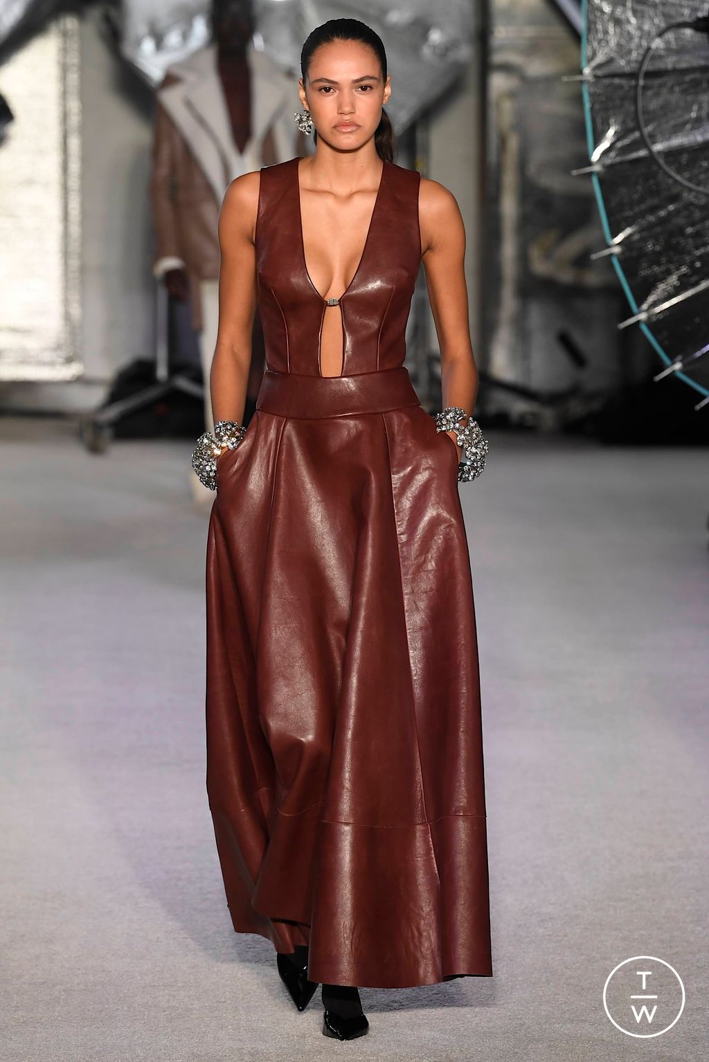Fashion Week New York Fall/Winter 2023 look 14 from the Brandon Maxwell collection womenswear
