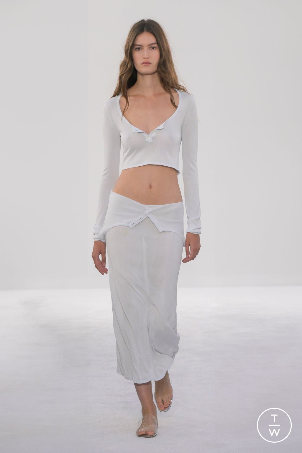 Fashion Week New York Spring-Summer 2025 look 7 from the Brandon Maxwell collection womenswear