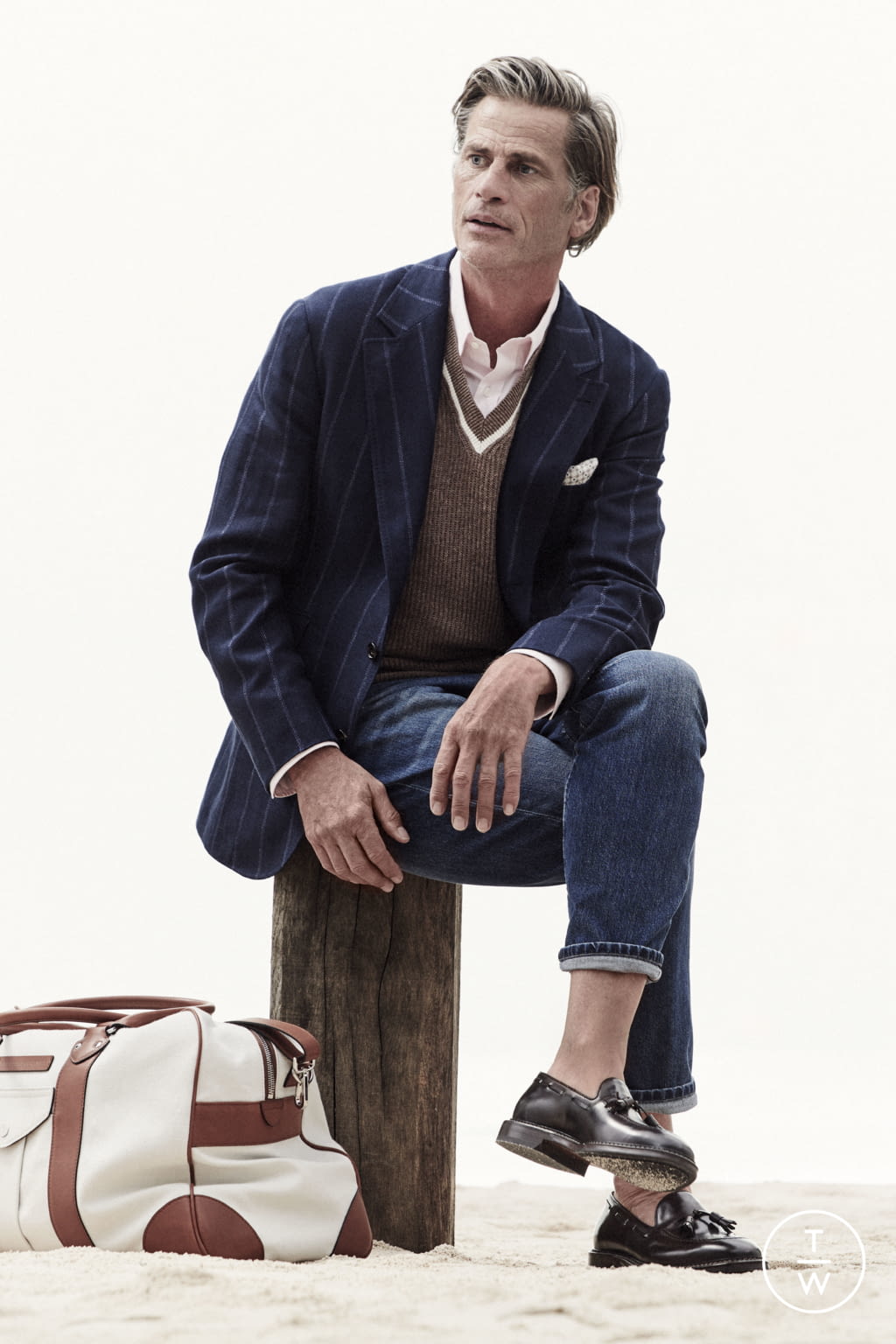 Fashion Week Milan Spring/Summer 2021 look 7 from the Brunello Cucinelli collection menswear