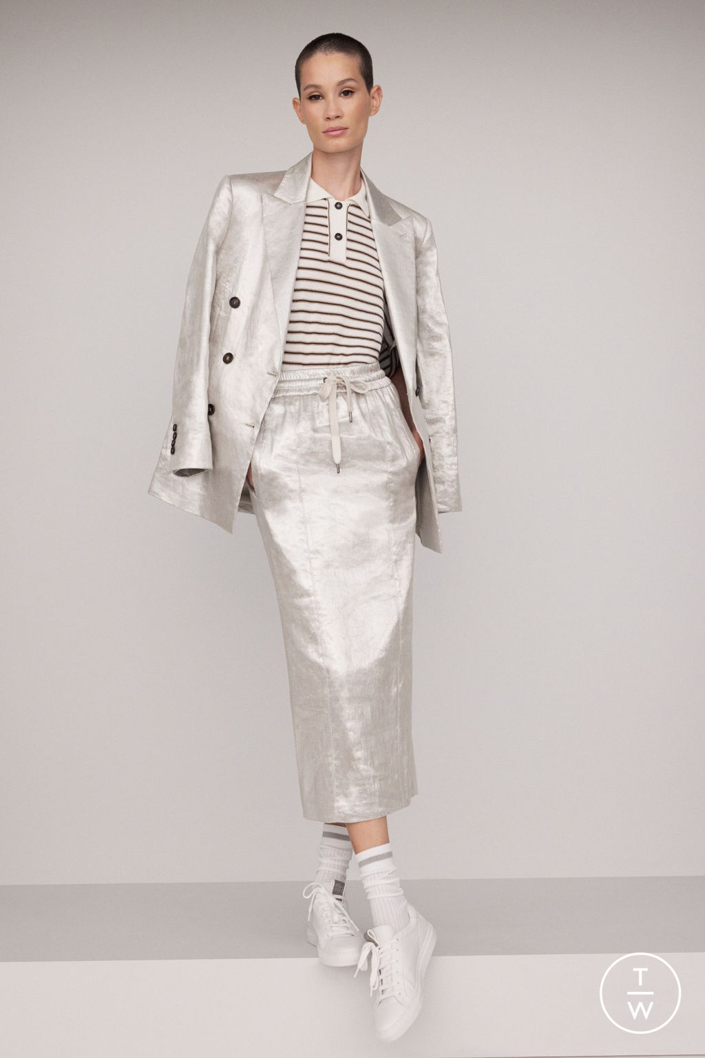 Fashion Week Milan Spring/Summer 2024 look 4 from the Brunello Cucinelli collection 女装