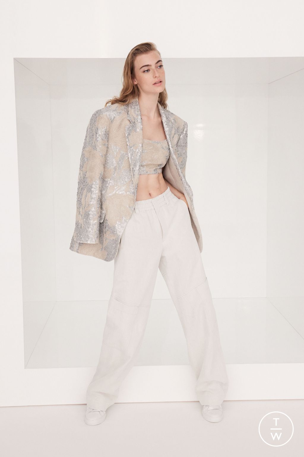 Fashion Week Milan Spring/Summer 2024 look 5 from the Brunello Cucinelli collection womenswear