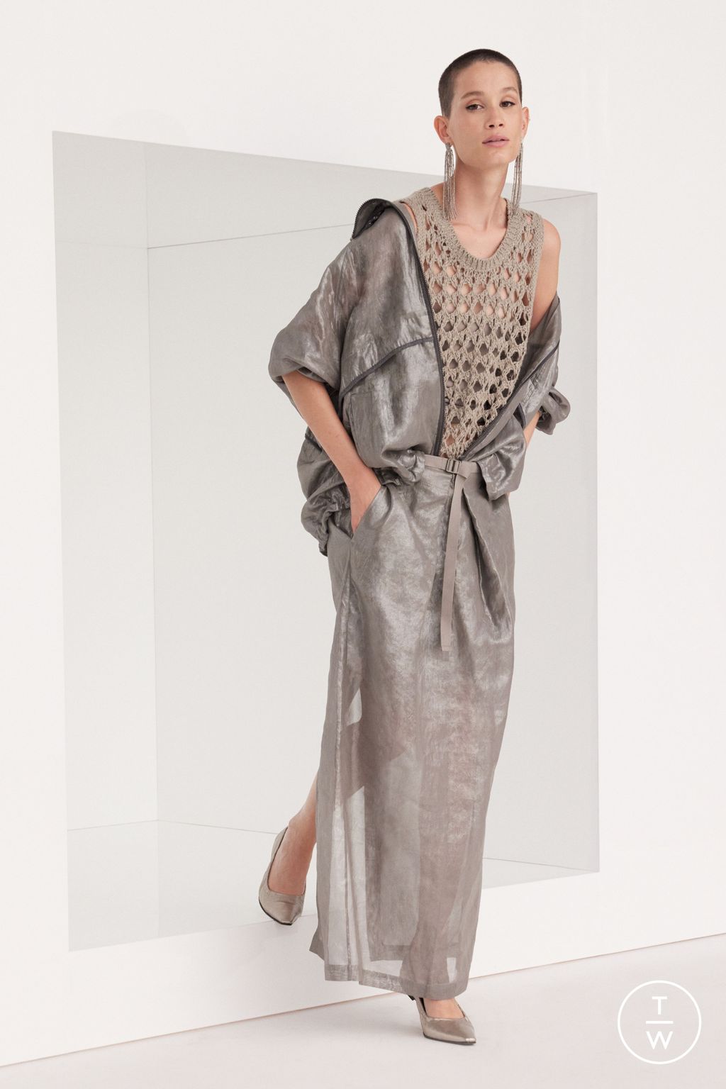 Fashion Week Milan Spring/Summer 2024 look 8 from the Brunello Cucinelli collection womenswear