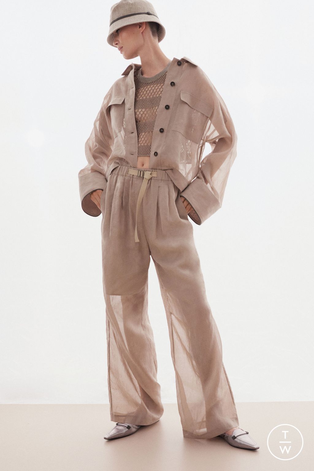 Fashion Week Milan Spring/Summer 2024 look 10 from the Brunello Cucinelli collection womenswear
