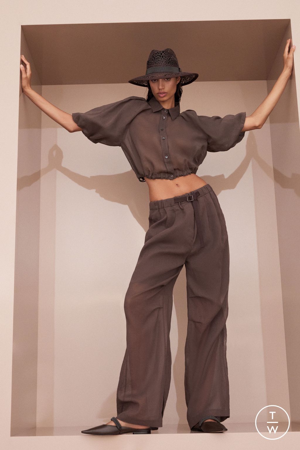 Fashion Week Milan Spring/Summer 2024 look 12 from the Brunello Cucinelli collection womenswear