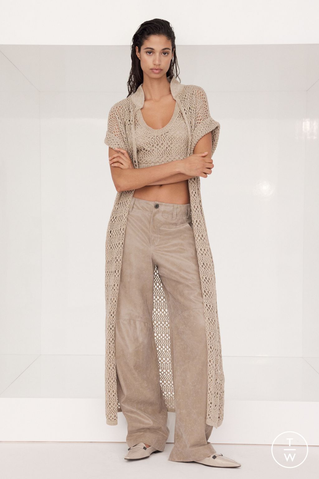 Fashion Week Milan Spring/Summer 2024 look 25 from the Brunello Cucinelli collection womenswear