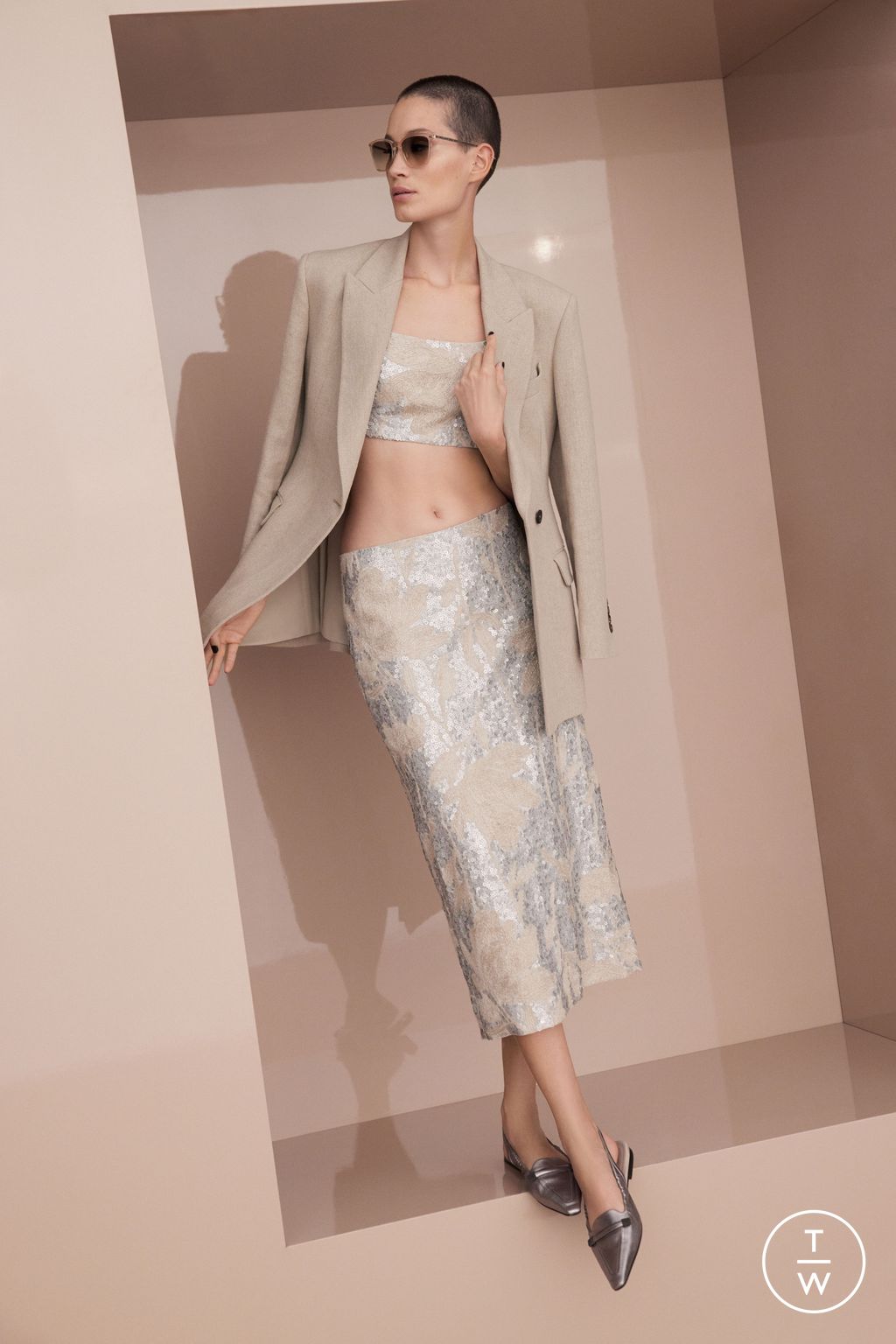 Fashion Week Milan Spring/Summer 2024 look 38 from the Brunello Cucinelli collection womenswear