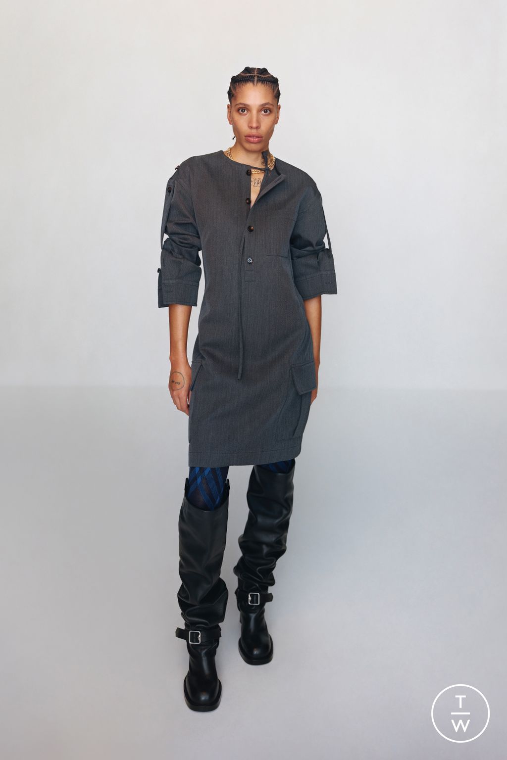 Fashion Week London Pre-Fall 2024 look 9 de la collection Burberry womenswear