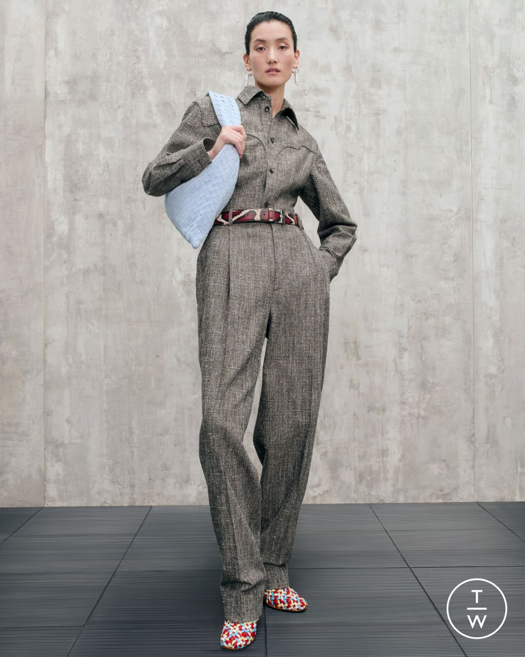 Fashion Week Milan Resort 2025 look 7 from the Bottega Veneta collection womenswear