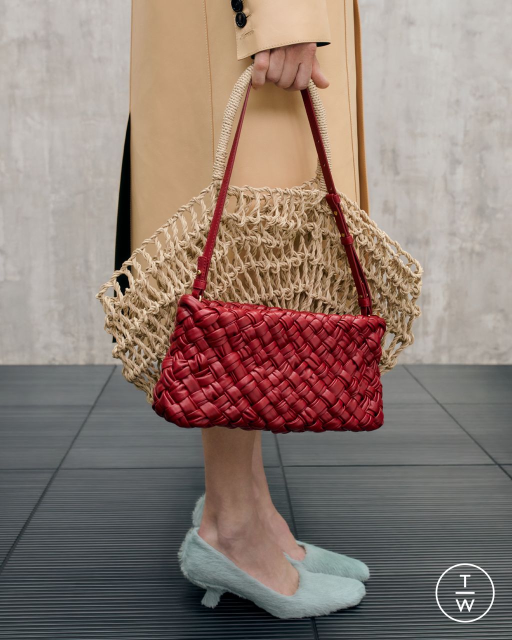 Fashion Week Milan Resort 2025 look 14 from the Bottega Veneta collection womenswear accessories