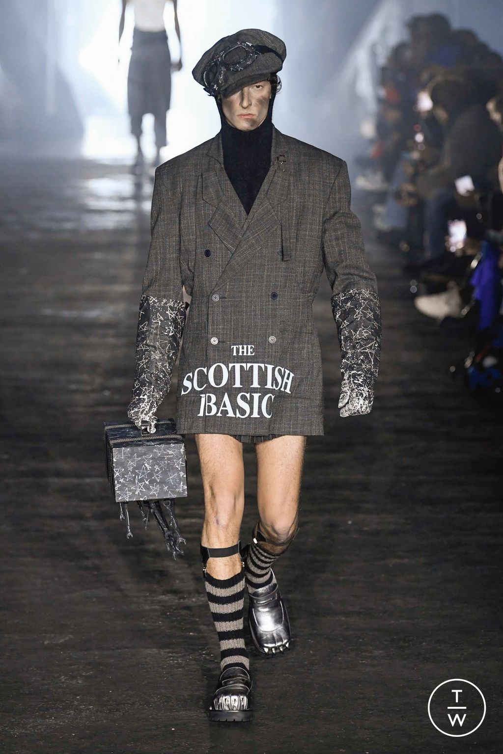 Fashion Week Milan Fall/Winter 2023 look 1 from the Charles Jeffrey LOVERBOY collection menswear
