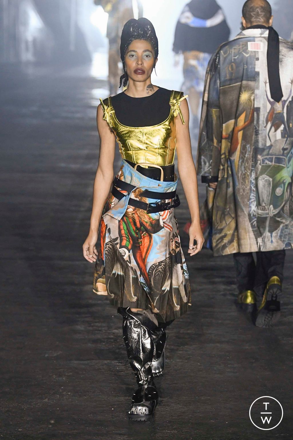Fashion Week Milan Fall/Winter 2023 look 33 de la collection Charles Jeffrey LOVERBOY menswear