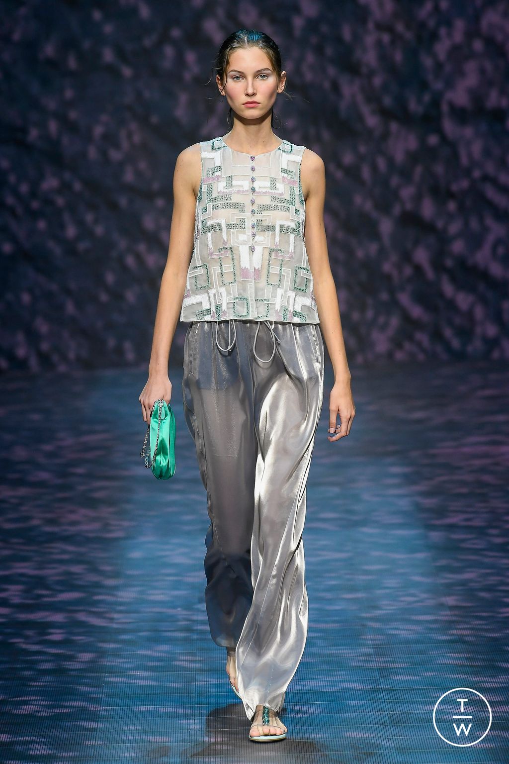Fashion Week Milan Spring/Summer 2023 look 61 from the Emporio Armani collection womenswear